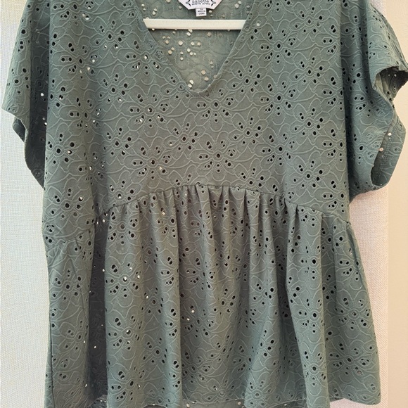 Nanette Lepore Sage Eyelet Blouse - Picture 1 of 1